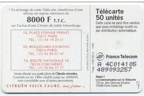 telecarte 50 citroen A 4C014105489093257 2