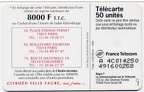 telecarte 50 citroen A 4C014250491600258 2