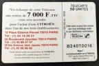 telecarte 50 citroen B240T0016