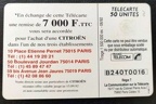 telecarte 50 citroen B240T0016 2