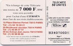 telecarte 50 citroen B240T0031 2