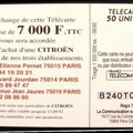 telecarte 50 citroen B240T0036