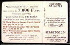 telecarte 50 citroen B240T0036 2