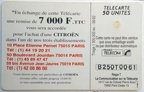 telecarte 50 citroen B250T0051