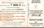 telecarte 50 citroen B250T0086