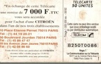 telecarte 50 citroen B250T0086 2