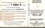telecarte 50 citroen B250T0091