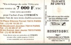 telecarte 50 citroen B250T0091 2