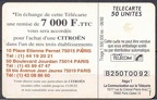 telecarte 50 citroen B250T0092