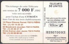 telecarte 50 citroen B250T0092 2