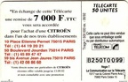 telecarte 50 citroen B250T0099 2