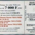 telecarte 50 citroen B250T0104