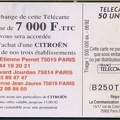 telecarte 50 citroen B250T0158