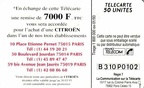 telecarte 50 citroen B310P0102 2