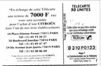 telecarte 50 citroen B310P0123 2