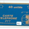 ptt carte telephone 40unites 051 001