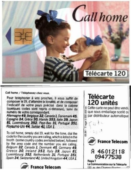 telecarte 120 call home 611 001