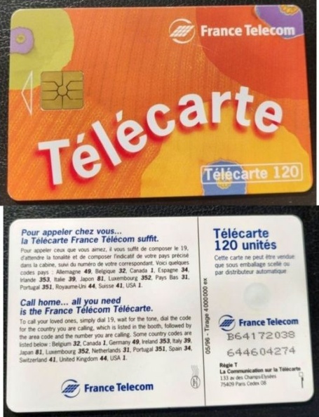 telecarte 120 call home B64172038644604274
