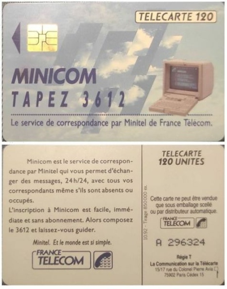telecarte 120 minicom A 296324