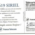 telecarte 50 3619 siriel A 4A113680473534790