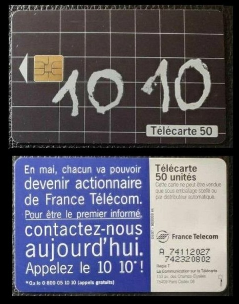 telecarte 50 actions france telecom A 74112027742320802