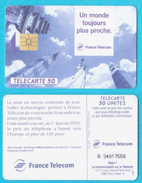 telecarte 50 france telecom A 34017558