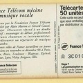 telecarte 50 france telecom mecenat musique A 3C010000