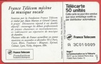 telecarte 50 france telecom mecenat musique A 3C010009