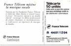 telecarte 50 france telecom mecenat musique A 44011204
