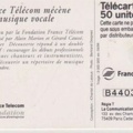 telecarte 50 france telecom mecenat musique B44036083