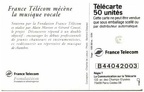 telecarte 50 france telecom mecenat musique B44042003