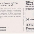 telecarte 50 france telecom mecenat musique B44042067