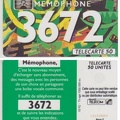 telecarte 50 memophone 3672 C2A040664