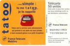telecarte 50 tatoo B6A061053701553410