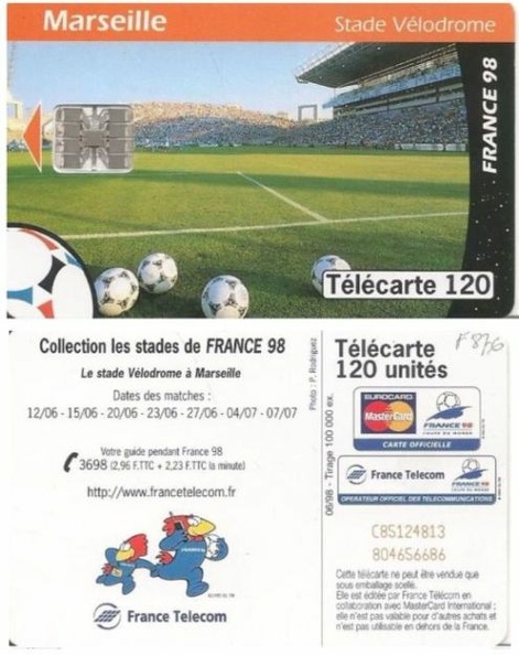 telecarte 120 france 98 C85124813804656686