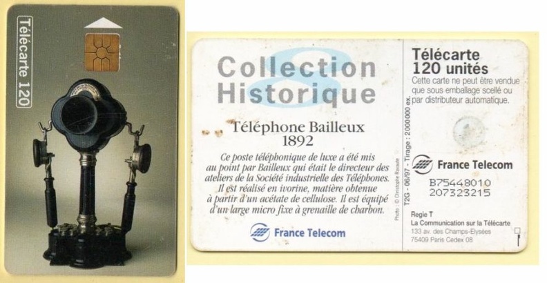 telecarte 120 telephone bailleux B75448010207323215