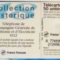 telecarte 50 telephone compagnie generale de telephonie 1922 A 77490592212406302