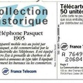 telecarte 50 telephone pasquet 1905 A 76490337206840804