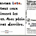 telecarte 50 loto A 7A491300229074925
