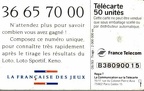 telecarte 50 loto B38090015