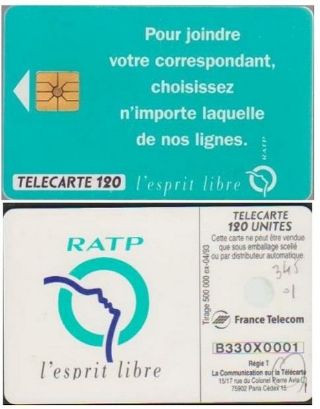 telecarte 120 B330X0001