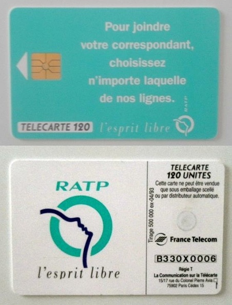 telecarte 120 B330X0006 002
