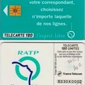 telecarte 120 ratp B330X0002