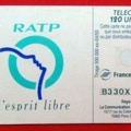 telecarte 120 ratp B330X0008