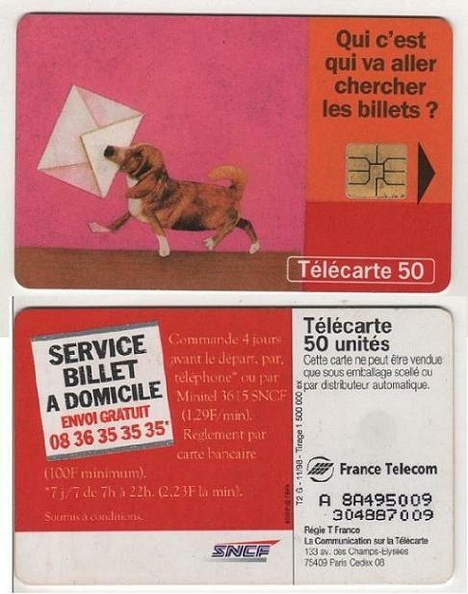 telecarte 50 A 8A495009 304887009