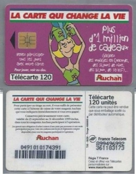 telecarte 120 auchan A99496992361183173