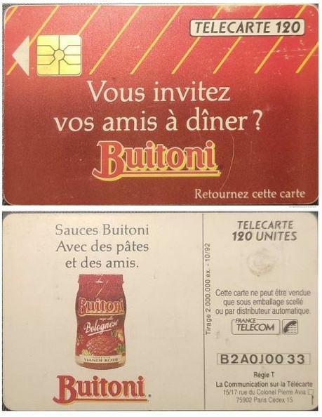 telecarte 120 buitoni B2A0J0033