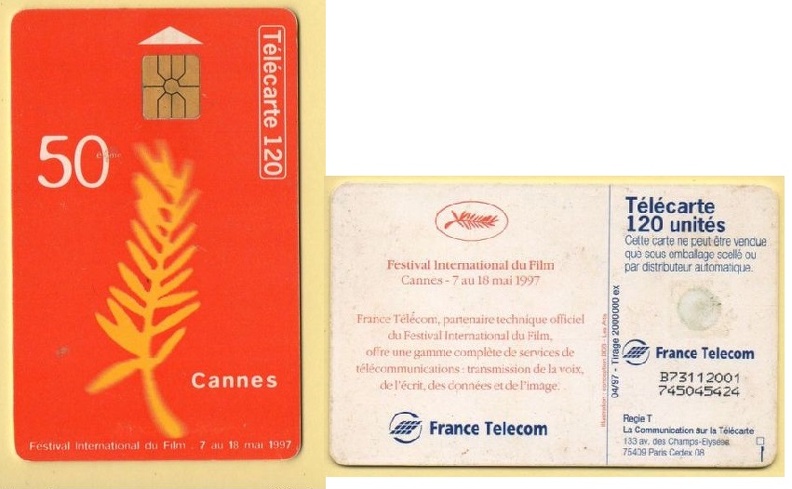 telecarte 120 cannes 1997 B73112001745045424