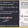 telecarte 50 3614 gendarmerie B77089030781065797