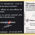 telecarte 50 3614 gendarmerie B77089030781065803